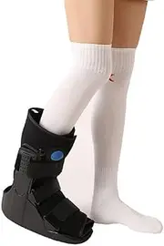 [Generic] Premium Low Profile air walker Boot Fracture Short Brace (Black, M)