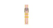 Apple Watch Hermès — 42-mm Rose Sakura/Jaune de Naples Twill Jump Attelage Single Tour