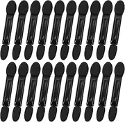 ONLYKXY Black Eyeshadow Makeup Brush Soft Dual Sides Multipurpose Lips Sponge Applicator Stick Tip Professional Mini Portable Travel Oval Cosmetic Tool with Container for Girls Women (2in, Count, 200)