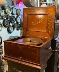 在飛比找Yahoo!奇摩拍賣優惠-1900s 美國 Regina 古董音樂盒 可分期零利率