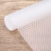 Shelf Liner 17.7" x 4.9ft EVA Non-Slip Drawer Mats Circular Mesh Texture Clear