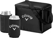 Soft Cooler Bag Gift Set with Magnetic Koozies (Black)