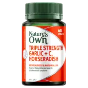 Nature's Own Triple Strength Garlic + C, Horseradish 60 Tablets Vitamin Natures