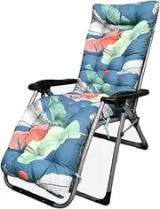 Sun Lounger Cushion Garden Indoor Outdoor, Thick Replacement Sunbed Cushion Pad and Tie Patio Beach High Back Chair Cushion(Style2)