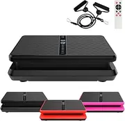 Vibration Exercise Machine Vibrating Platform with 99 Speed Magnet Health Massage, Touch Screen Remote Control, 150kg Weight Cpacity Full Body Vibration Platform for Home Fitness (Black)