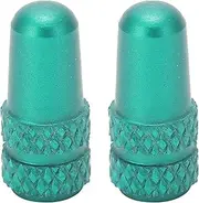 XIASABA 2pcs Aluminium Alloy Presta Cycling Valve Dust Covers Presta Valve Caps Bicycle Tire Caps Green (Green)