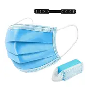 Ozoffer 3Ply Disposable Face Mask 50pcs + 10pcs Face Mask Adjustable Ear Hook