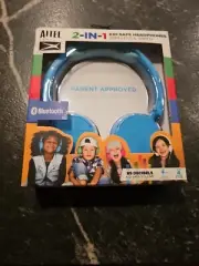 Altec Lansing 2-in-1 Bluetooth & Wired Kid-Safe Headphones Kid Safe Volume Blue