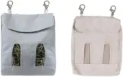 2 Pieces Rabbit Hay Feeder Bag, Hay Holder with 2 Holes & Rabbit Guinea Pig Hay