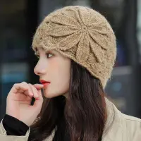 在飛比找樂天市場購物網優惠-毛線帽針織帽女 手工針織帽子冬女2023年爆款秋冬季女士新款