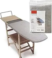 TUOLON Ironing Board Cover 64 x 115 cm Universal Cover for Steam Irons, Practical and Soft, Ironing Board Cover - Grey, Made in Italy