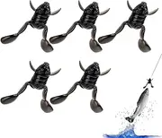 Top Water Frogs Bass Fishing | Realistic Frog Bait Bass Frog Lure | Floating Artificial Frog Lily, Pike Trout Fishing Ear for Fresh Water and Water