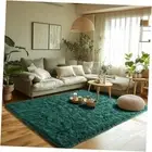 Emerald Green Rugs for Bedroom Dark Green Area Rugs for Living Room Fluffy