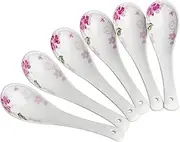 Tablespoons 6 Pieces of Household Bone China Small Spoons Small Spoons Ceramic Small Spoons Small Spoons Serving Spoon