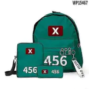 3pc Squid Season 2 Survival Game Backpack Three Piece Backpack Set For Boys And Girls 456 Only backpack