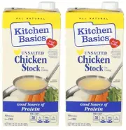 Kitchen Basics Unsalted Chicken Cooking Stock, 32 oz (2 Boxes)