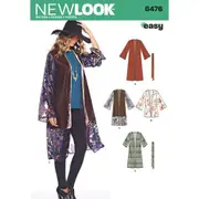 New Look Sewing Pattern 6476 N6476 Misses' Easy Kimono with Length and Sleeve Variations