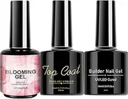 Gel Nail Polish,3X Women Nail Blossom Gel Polish Top Base Coat | Home Salon Spreading Effect Manicure Accessory for Dating, Gathering