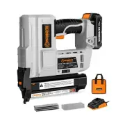 WORKSITE Electric Cordless 18 Gauge Brad Nailer Nail Staple Gun with 2.0A Bat...