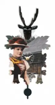 Kuckulino Black Forest Clock with quartz movement and cuckoo ch.. TU 3031 PQ NEW