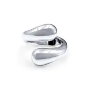 Bevilles Plain Bypass Ring in Sterling Silver