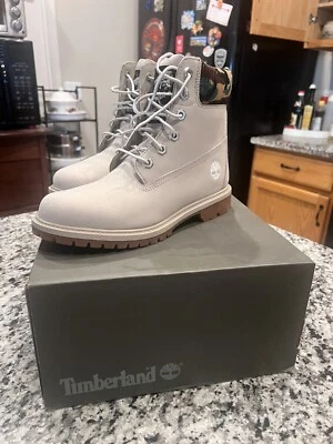 Timberland Heritage 6 In Waterproof Boot Lt Tpe Nubuck W Size 7 New With Box