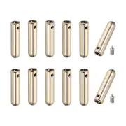 12 Pcs Shoelace Tips with Screw, Alloy 25mm Aglets End Tip for DIY, Gold Tone