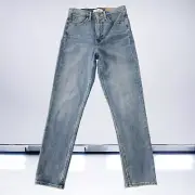 Revtown Womens Jeans High Rise Straight SZ 27 Regular Blue Decade Denim Stretch