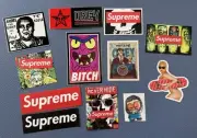 Lot 12 Shepard Fairey sticker OBEY & Mixed Colorful Assortment