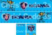 Code 3 Adhesive Vinyl Trailer Decals - Scania blue - 1/50 1/76 1/148 1/64 1/87