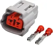 BWPEXZ Compatible with RX7 FD CAS 6195-0003 6195-0006 1 Set 2-pin Sumitomo Fog Light Plug, Automotive Waterproof Sensor Male and Female Connectors(Dark Grey,10 Sets)