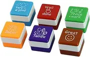 Teacher Stamps, Parent-Signed Teacher's self-Printed Seal Set for Homework Teacher Supplies, with 6 Pieces