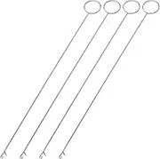 eMagTech 4PCS Sewing Loop Turner Hook Long Loop Turner Tool Needle Hook with Latch for Fabric Belts Strips Tongue Crochet Tool DIY Knitting Accessories 26.5cm