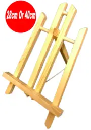 Wooden display easel table top timber Canvas painting artwork stand 28cm / 40cm