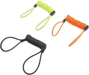 Abaodam 3pcs Reminder Cable: Disc Lock Cable Heavy Duty Multipurpose Brake Disc Lock Reminder Coil for Bikes Scooters Motorcycles
