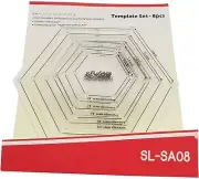 Mini Hexagon Quilting Template for Domestic Sewing Machine 1 Set = 8pcs#SL-SA08