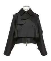 layered cropped jacket 1,2,3,4 black