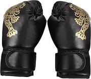 ibasenice 1Pair Breathable Boxing Gloves for Durable PU Fighting Mitts with Ergonomic Design for Sparring and Training Boys and Black