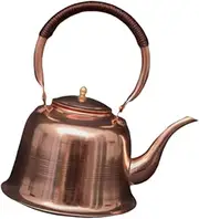 Generic Teapot,Copper Kettle,1L Handle Teapot,Coffee Pot for Induction/Gas Stoves Gas Stoves Induction Plate Camping
