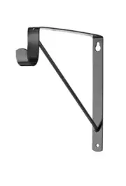 (3) Everbilt Black Heavy Duty Shelf Bracket and Rod Support