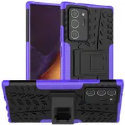 For Samsung Galaxy Note 20 Ultra /Ultra 5G Case, Kickstand Shockproof Heavy Duty Tough Protective Rugged Cover (Purple)