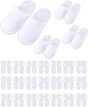 Twistover 24 Pairs Kids Disposable Slippers Non Slip Closed Kids Spa Slippers Comfortable Home Slippers Disposable Spa Indoor Outdoor Slipper for 4-12 Years Old Boys Girls Party Hotel Travel