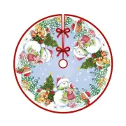 Christmas Tree Skirt, Snowman Pattern Christmas Tree Mat, Xmas Ornaments for ...