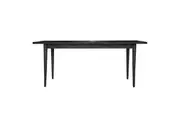 Claire Dining Table 180cm Solid Oak Wood Home Dinner Furniture - Black