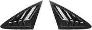 Car Rear Side Triangle Window Louvers Water Drop Replacement Kit Sticker Compatible for BYD Seal Triangular Blinds Modification Accessories(Black)