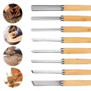 8X Heavy Duty HSS Wood Lathe Chisel Set Turning Wood Tools Carving GougeDurabZR