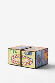 [Cotton On Kids] Cotton On Kids - Kids Puzzle Game - Harbour blue/food puzzle cube SOLID HARBOUR BLUE/FOOD PUZZLE CUBE