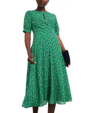 Hobbs London Bridget Printed Midi Dress