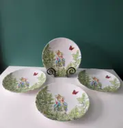 POTTERY BARN KIDS- New Set of 4 Beatrix Potter's PETER RABBIT 9" Melamine Plates