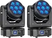 Moving Head Lights 7 X 40W Beam/Wash/Zoom Stage Lights RGBW LED Disco Light for Party Wedding Concert DJ Live Club Show-2PCS